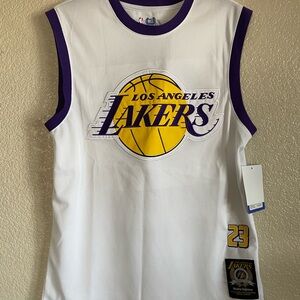 Los Angeles Lakers White and Purple Jersey #23 Lebron James